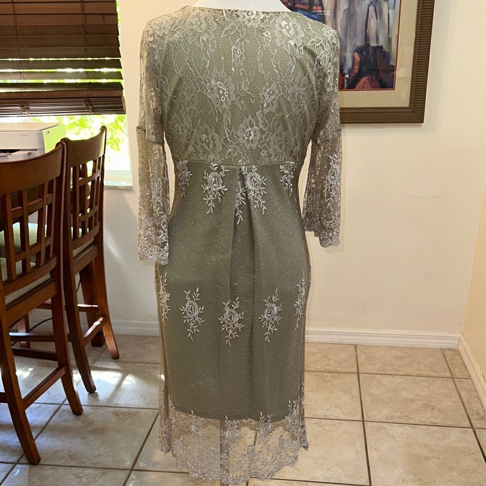 Spencer Alexis Collection Elegant Lace Overlay Dress Size 8 - Picture 14 of 15